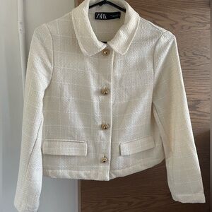Zara tweed textured blazer